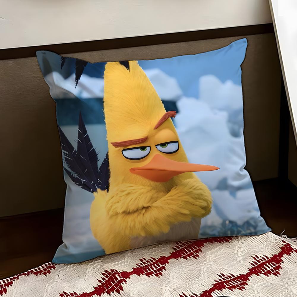 Anime AAngry BBirdsS Cushion Cover Reversible Soft Durable Pillow Cover Home Car MultiScene Use for Daily Comfort