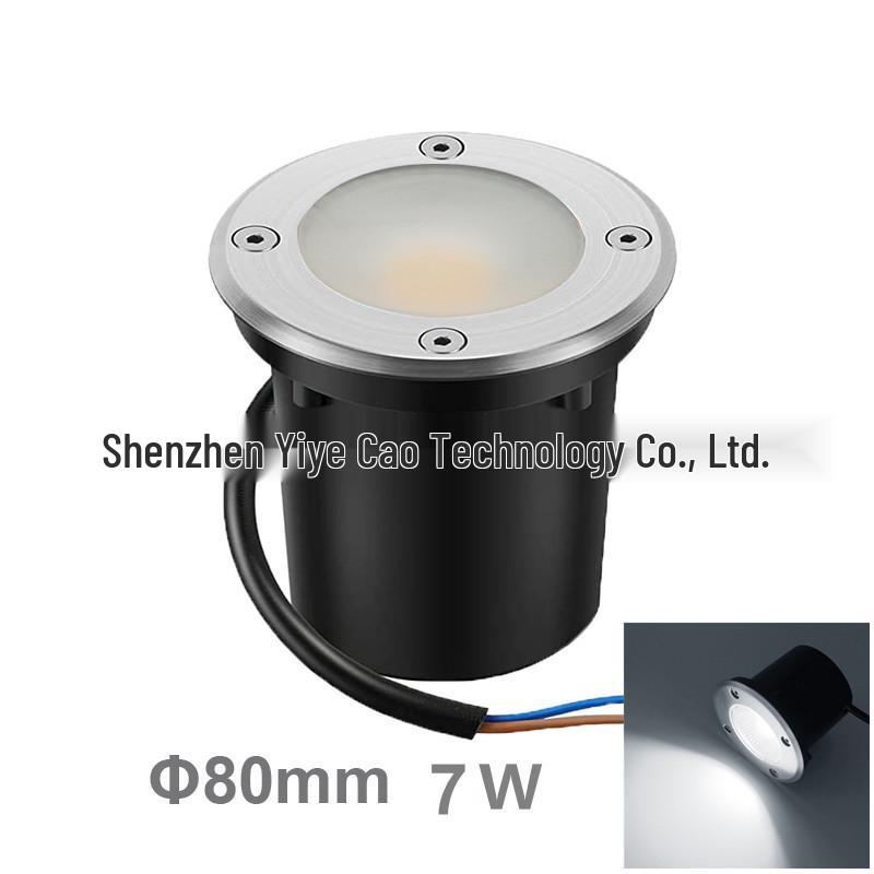 COB Anti-Glare Outdoor Recessed LED Ground Spotlight for Pathways and Courtyards