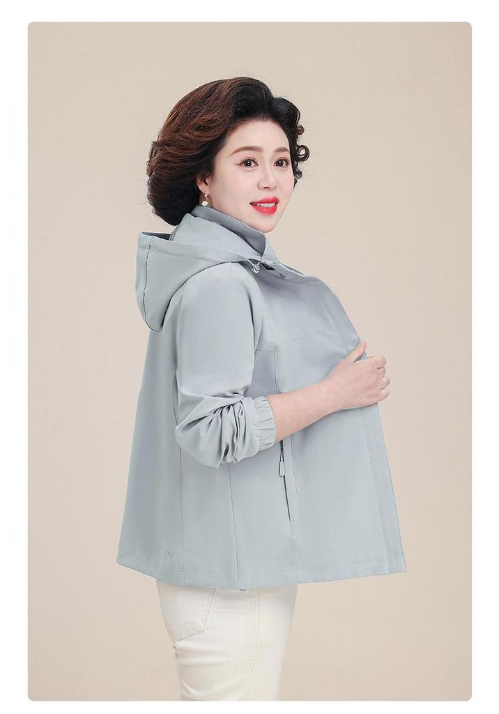 Frühlingsmode für Mama: Kapuzen-Freizeitjacke für Damen 50+ - Stilvoll für Frühling & Herbst