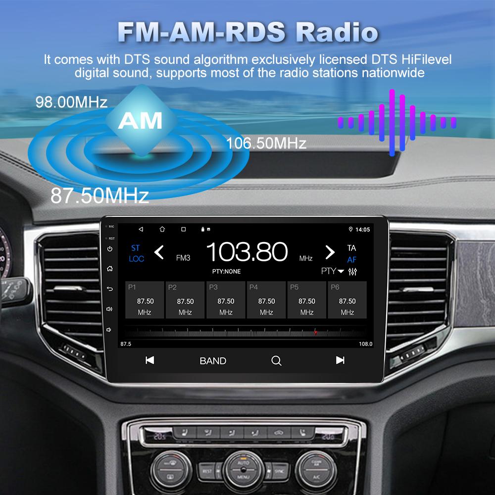 JMANCE 7/9/10,1 palce 1 Din1+32GB Android 13 Autorádio Multimediální MP5 přehrávač Carplay Auto Bluetooth WIFI GPS FM rádio