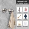 Suction Cup Hooks for Shower, Bathroom, Glass Window, Hanging Loofah, Towels, Coats, Robes, Kitchen and Door Hanger, Heavy-Duty Metal Hooks,