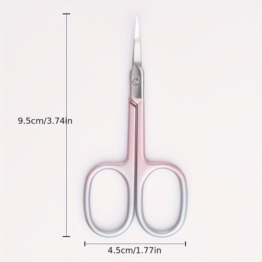 Coral Pink Hypoallergenic Cuticle Scissors for Women Ambidextrous Makeup Tool, Gentle Nail Care, Professional Trimming
