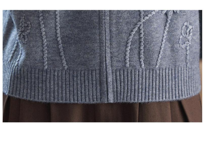 Women's Short Cardigan Sweater - 2025 Spring/Autumn Fashion, Loose Knitted Zipper Jacket for Moms