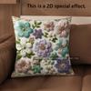 2D Boho Vintage Floral Throw Pillow Cases** Pattern Cushion Cover Suitable For Sofa Bedroom Car Pillow Cover