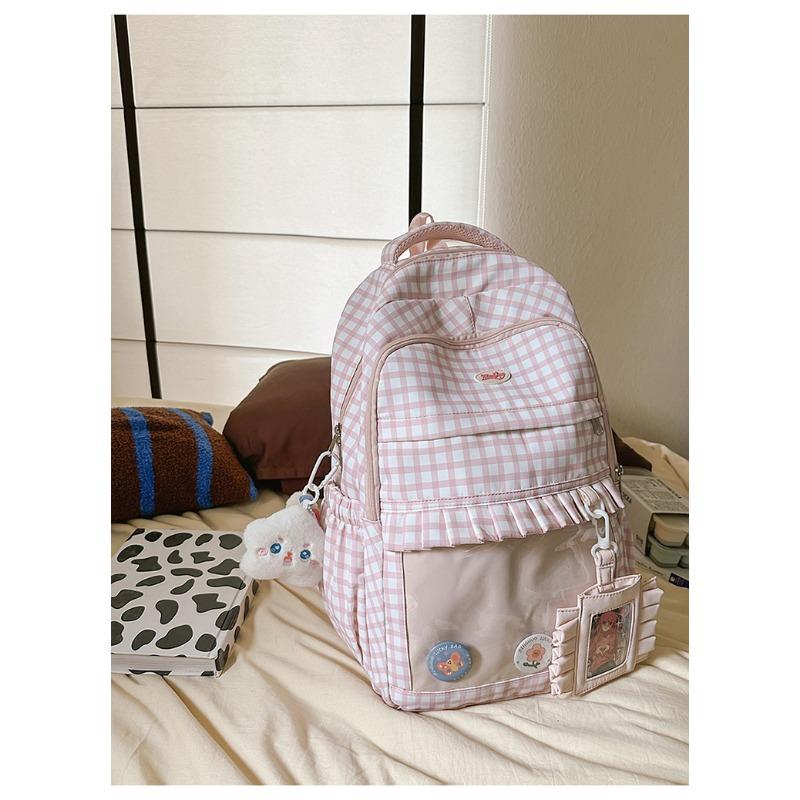 High-value, fresh and sweet, two-dimensional girl, high school student, large-capacity backpack.