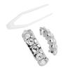 Upper Lower Shining Hip Hop False Teeth Set Halloween Festival Teeth Decoration Brace