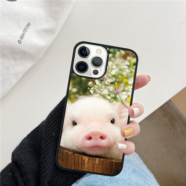 

Cute PINK Baby Pig Pigle Coque Shell For iPhone 17 Air 15 16 14 13 12 Pro Max 11 Pro Max Plus Phone Case Cover iPhone 14pro
