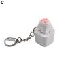 Electric Wooden Fish Keycap Toy with Hanging Buckle RGB Light Up Stress Relief Pink Silicone Butt Cat Paw Decompression Keychain Pendant Kids