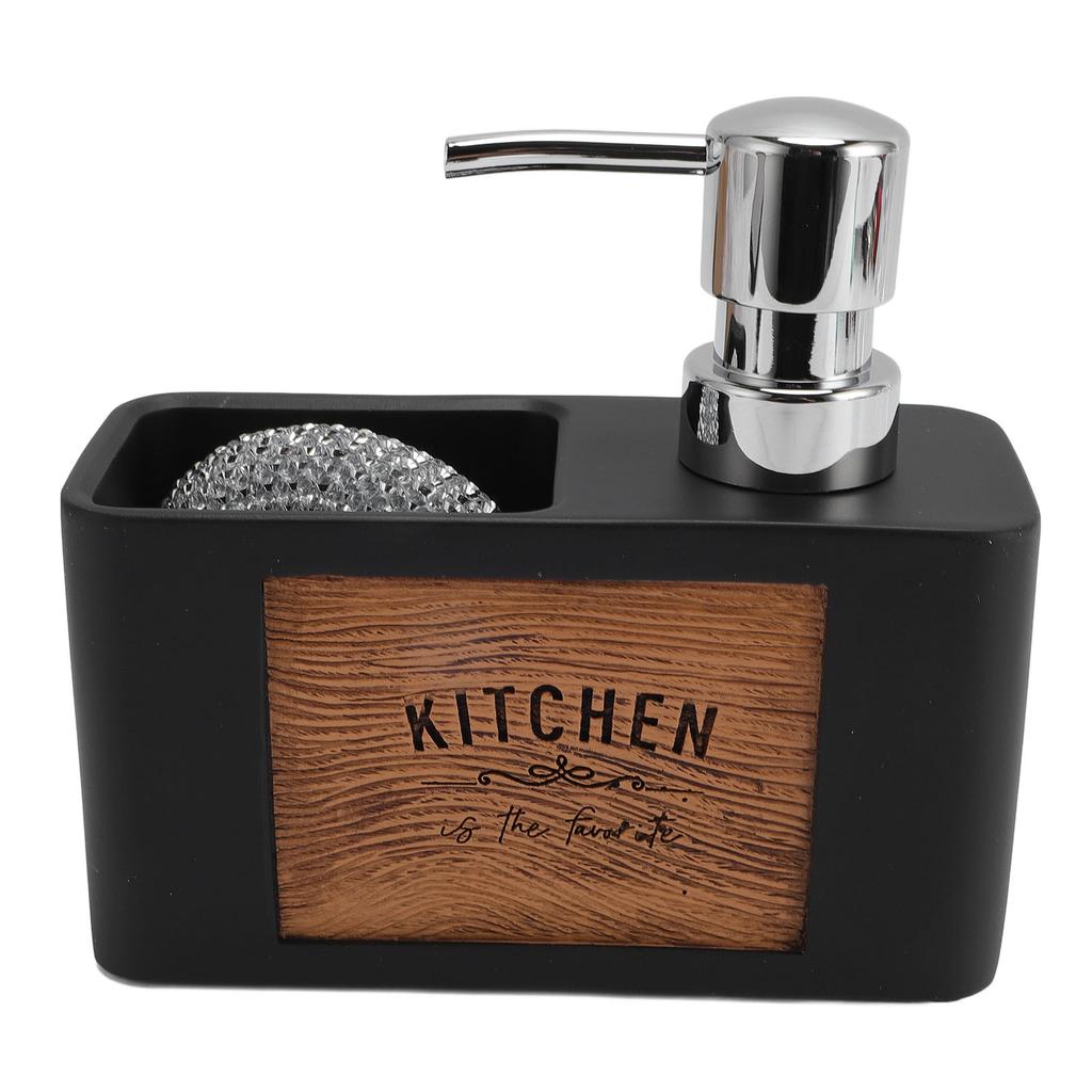 Spülmittelspender Harz ABS Küche Flüssigseifenspender mit Spülbürste für Zuhause Küche