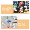20pcs Road Sign Set Kids Toy Traffic Sign Playset with 2 Major Signs for Pretend Play