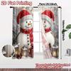 2pcs,Curtains Cute Snowmen Christmas Gifts_d (3) Chic Minimalist Curtains Durable 100% Polyester Fabric Curtains Festive Ldeal