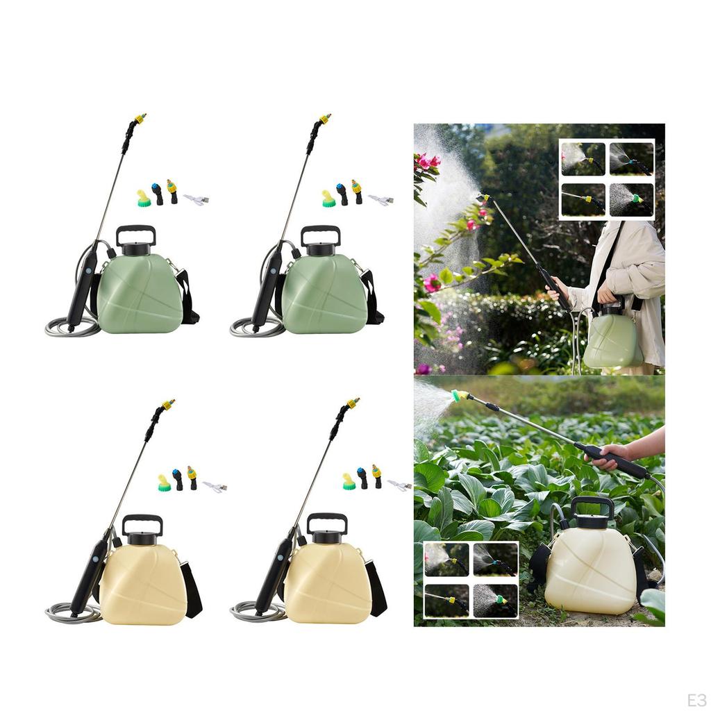 5 Liters Electric Plant Mister Sprayer Retractable Rod Portable Multifunctional USB Rechargeable for