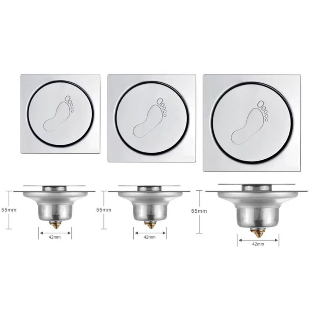 Pop Up Bounce Press-Type Floor Drain Metal Sewer Floor Strainer Useful Shower Foot Floor Drain