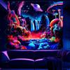 Adorable Cosmic World Wall Tapestry, Dreamy Nebula & Alien Landscape Design Soft Hanging Decor, Perfect Gift For Sci-Fi & Space