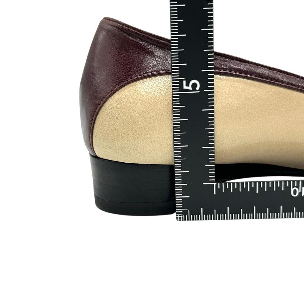 Used Emilio Pucci Pumps / Ballet Flatspumps beige/Bordeaux leather Women