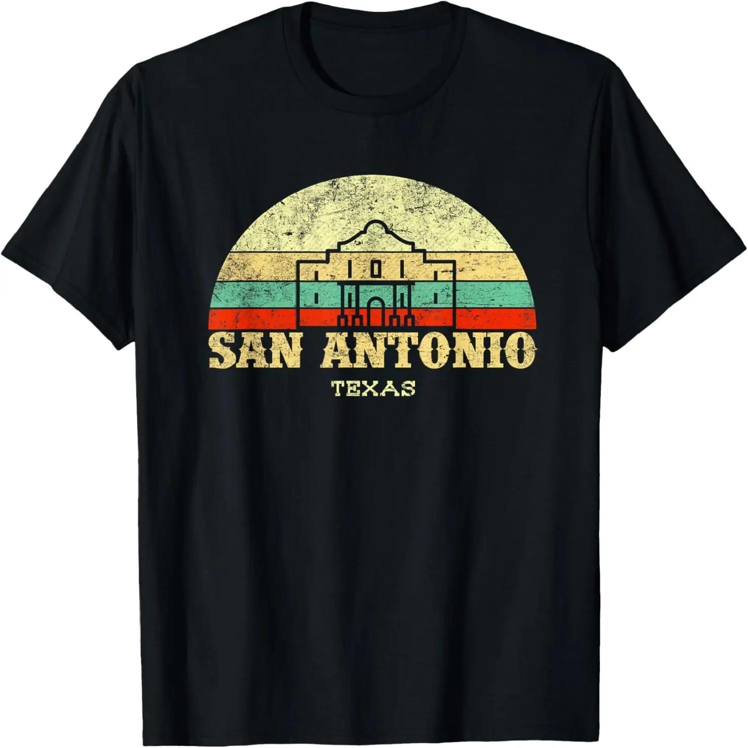 Retro The Alamo San Antonio Texas tshirt Lone Star State Tee T-Shirt S чёрный