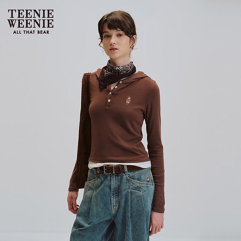 Teenie Weenie Women's Bear Graphic Hooded T-shirt
