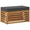 Outdoor Stool Bench Solid Acacia Wood Natural