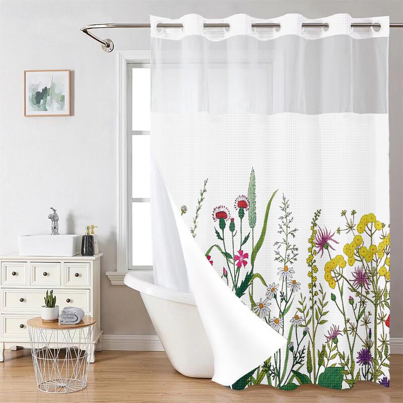 

Handun Floral Double-Layer Polyester Shower Curtain