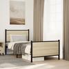 Vidaxl Metal Bed Frame, Without Mattress, Sonoma Oak, 90X190 Cm