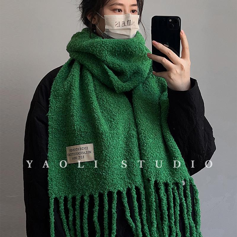 Wool Scarf for Women in Autumn and Winter Warm and Cold Proof Shawl and Scarf for Men