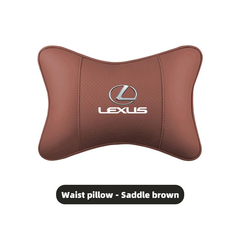 Car Leather Headrest Seat Waist Cushion Lumbar Pillow For Lexus F-SPORT ES RX NX LS UX LM LX GX LC RZ IS CT GS RC HS SC TX LBX