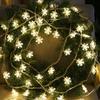 LED Snowflake String Lights for Wedding, Holiday, and Christmas Tree Ornaments
