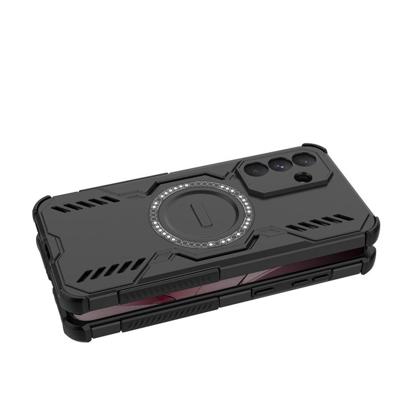 Applicable To Samsung A57 Butterfly Armor Magnetic Mobile Phone Case A37 Heat Dissipation A17 Anti-drop A07 Matte A56 Protective Case A36