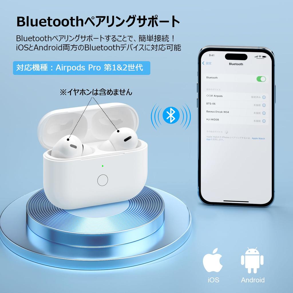 Mounno Charging Compatible with Airpods Type C Charging Case for Airpods Pro 1st 2nd Airpods Pro Replacement Charger Pairing Function No Earbuds USB-C