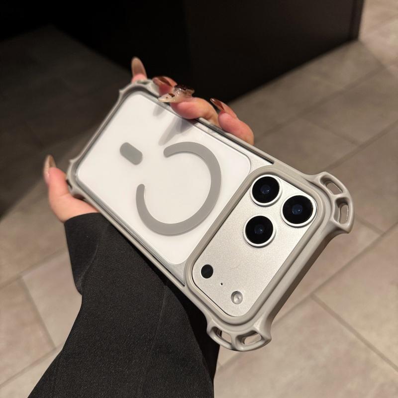 Luxury Drone Corners Shockproof for Magsafe Armor Case for iPhone 17 16 15 14 13 12 11 Pro Max Magnetic Clear Hard Phone Cover