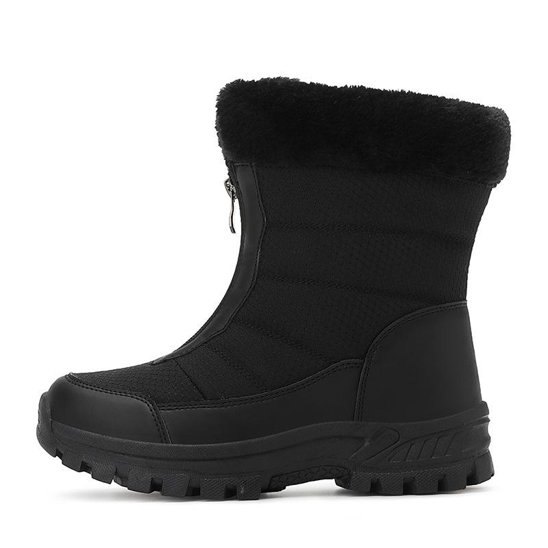 Wow, counter waterproof and non-slip outdoor snow boots, winter cold-resistant Northeast new velvet platform cotton shoes