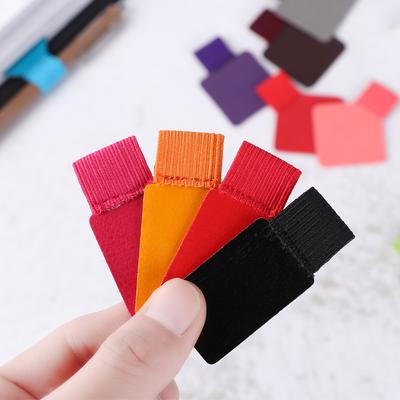4 Stück/Set Leder Stiftklemmen Selbstklebende Stifthalter Tragbar Mehrfarbig Bleistift Elastische Schlaufe Büro Schreibwaren Notizbuch Zubehör