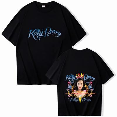 Camisetas de Verano Katy Perry Teenage Dream Unisex para Hombres y Mujeres Cuello Redondo Camisa Casual de Verano Camisetas Oversize para Unisex Estampado Regular