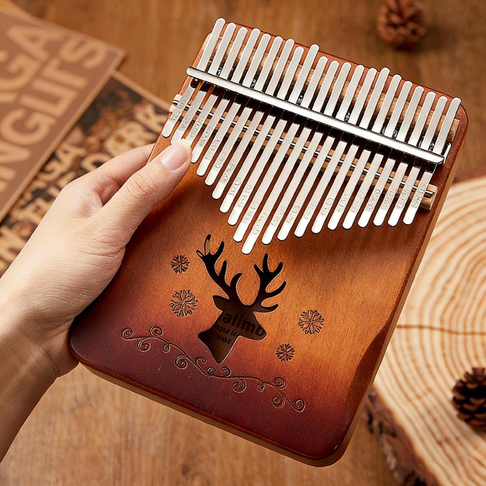 21 Key 17 key Mahogany Kalimba Thumb Piano Finger Piano for Beginner Mbira Gifts for Adults/Kids