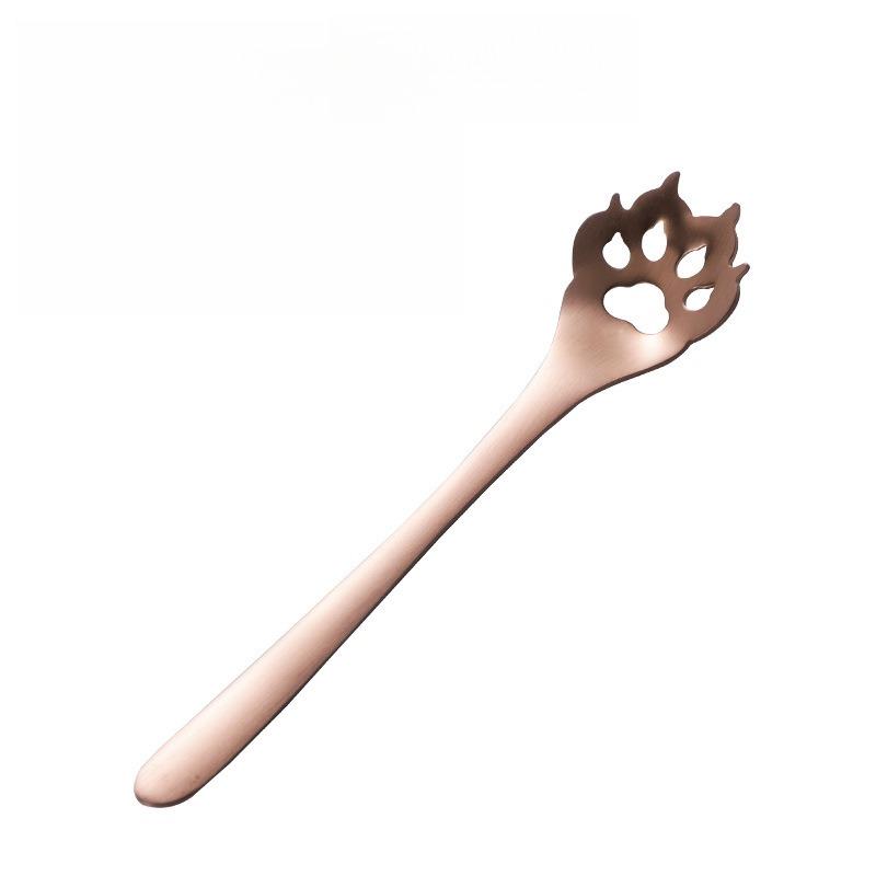 Cat Paw Spoon Stainless Steel Coffee Spoons Teaspoon Bar Kitchen Stirring Spoon