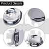 33*11.8mm Hole Overflow Cover Bathroom Basin Round Silver