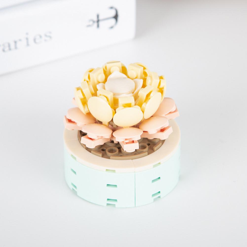 Compatible For Building Blocks Bouquet Diy Small Particles Mini Flower Potted Model Romantic Table Ornaments