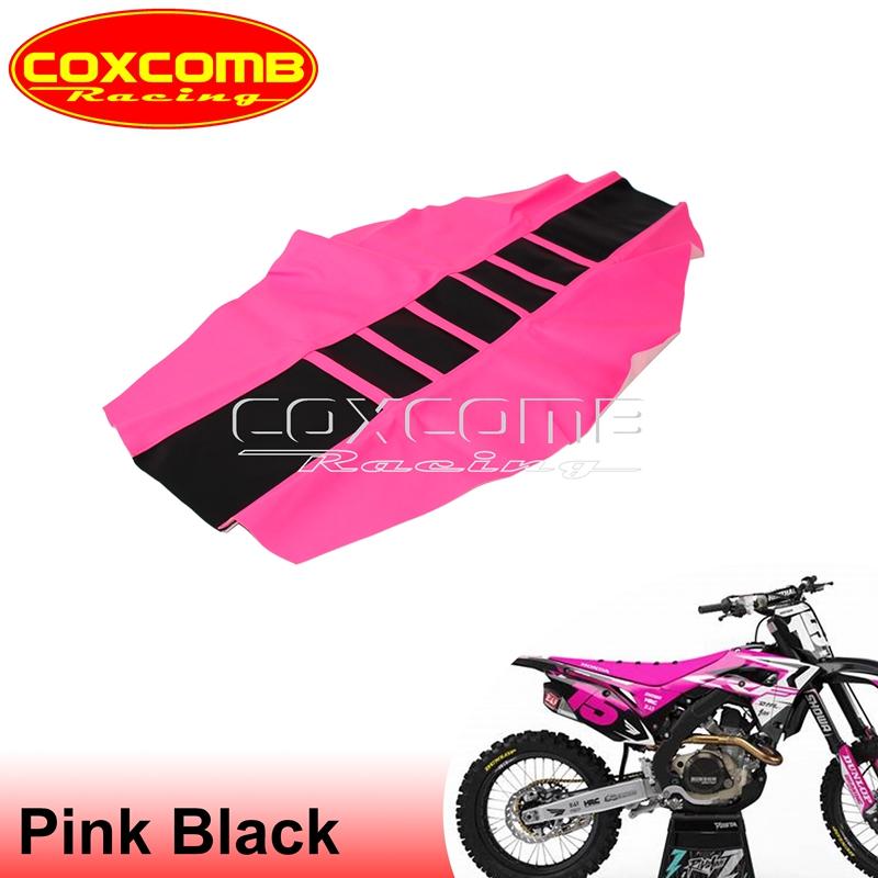 Custom MX Seat Cover Ribbed Motocross Racing Seat Pad For Suzuki Yamaha Gas Gas Kawasaki KLX KXF EXC RM RMZ DRM WR YZ 125 450