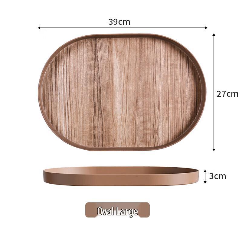 Melaminový hluboký servírovací tác s dekorem teakového dřeva v japonském stylu