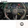 Car Body Cover Detector Sticker Steering Wheel Interior Kit Trim Lamp Frame Part 1PCs For Mazda CX-30 CX30