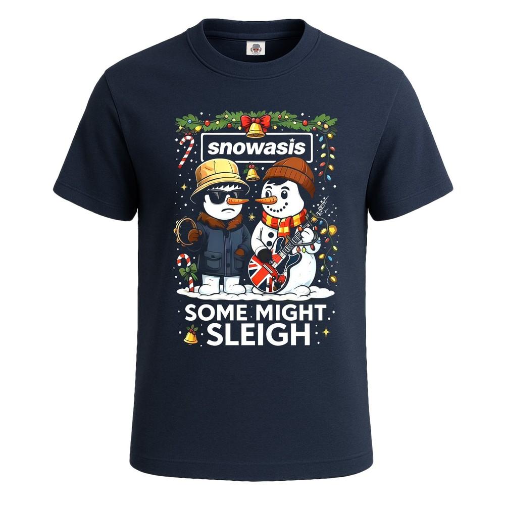 Snowasis some sleigh novelty gift mens t shirt xmas funny party shirt top 2XL
