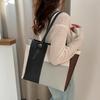 Color Block Tote Bag Large Capacity Handbag Stylish Commuter Shoulder Bag Tote Purse for Women Work Daily Life Parties Dating