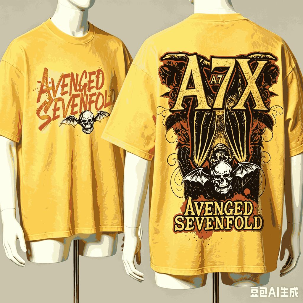 Avenged Sevenfold For Fan Gift Tshirt Unisex Unisex Harajuku Oversized Unisex Short Sleeve Streetwear High Quality Breathable Tee