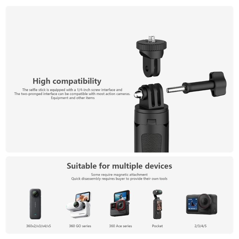 Adjustable Selfie Stick Tripod Stand For Smartphones Cameras Portable Aluminum Build Extendable Handle For Vlog