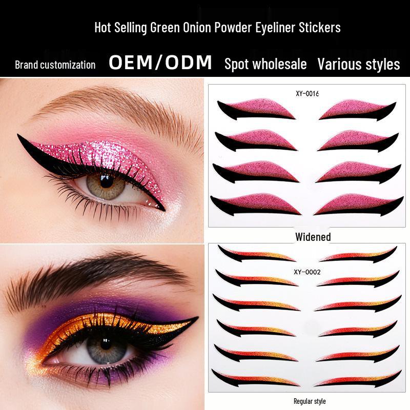 European Waterproof Self-Adhesive Eye Shadow & Eyeliner Stickers for Party & Stage Makeup