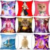 Housses De Coussin Chat Animal Pour Enfants, Oreiller Décoratif Pour Chambre D'enfant, Chaises De Salon, Canapé, Décoration De La Maison