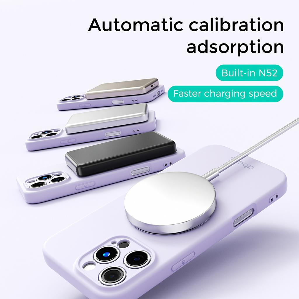 ABEEL For iPhone 16 Pro Magnetic Case Kickstand Skin Touch Liquid Silicone Phone Cover