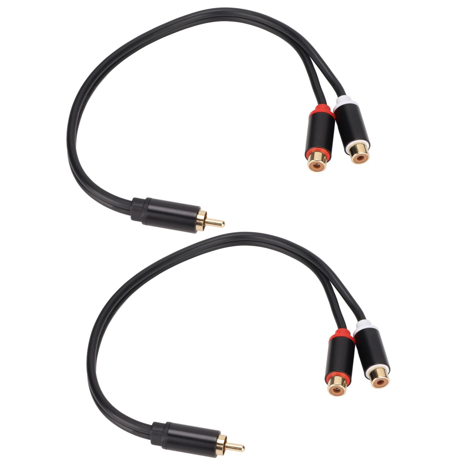 

2 шт. RCA-кабель-сплиттер 1 штекер на 2 гнезда стерео RCA Y-кабель-адаптер с позолоченным покрытием для сабвуфера HDTV