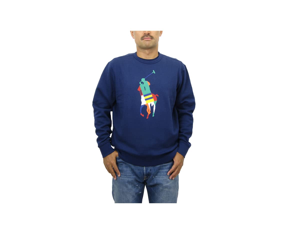 

Polo Ralph Lauren Big Pony Print Crew Neck Pullover Men s Sweatshirt, 0102935-S-NAVY [Used]