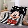 1pc. Mickey Mouse Cartoon Blanket, Soft Throw for Home Decor, Gift Idea, Suitable for All Seasons, Black & White Stripes Design, Perfect for